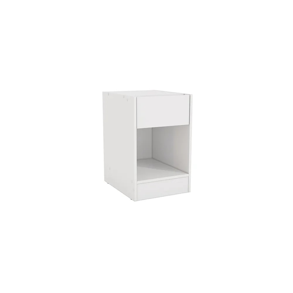 imagem de Mesa de Cabeceira 1 Gaveta Adapt Branco 36x45 Kappesberg - N529-BR